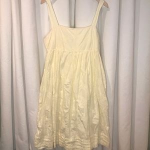 Gap Light Yellow Embroidered Sundress